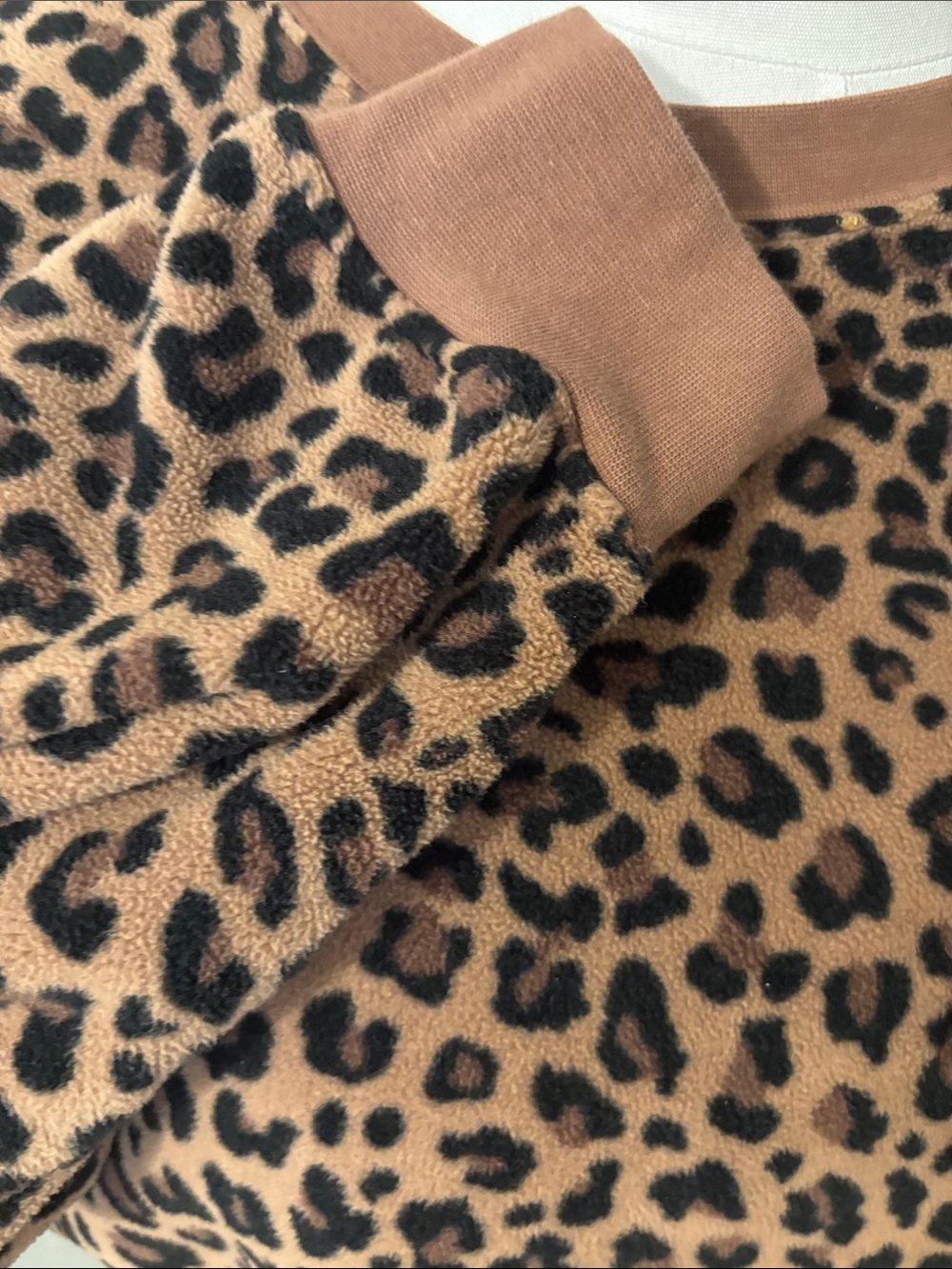 Nike Leopard Print Crewneck Sweater - Brown, Black & Yellow - Picture 3 of 4